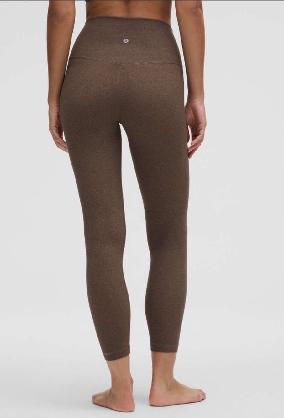 Lululemon Align High-Rise Pant 25" Diamond Texture Print Taupetastic Multi Sz 6